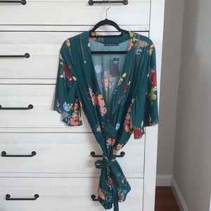 Abercrombie & Fitch Kimono- Print Romper